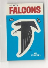 1987 Fleer Football Atlanta Falcons Logo Sticker Team In Action