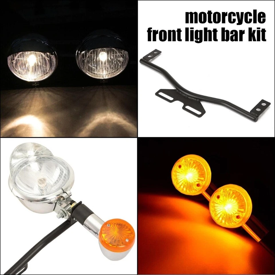 Passing Turn Signal Light Bar Spot  Kit For Yamaha V Star XVS 650 950 1100 1300 - Image 4 of 4