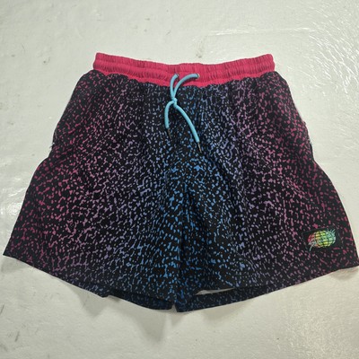 Slunks Men s Blue Polyester Disco Lined Shorts Size Large Stretch Pockets
