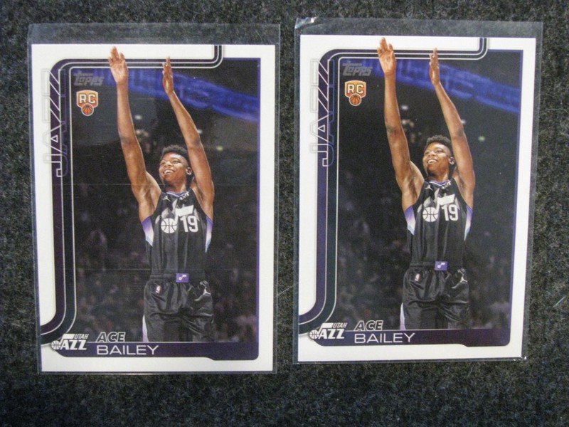 (2) Ace Bailey 2025-26 Topps Flagship #205 RC Lot - Utah Jazz
