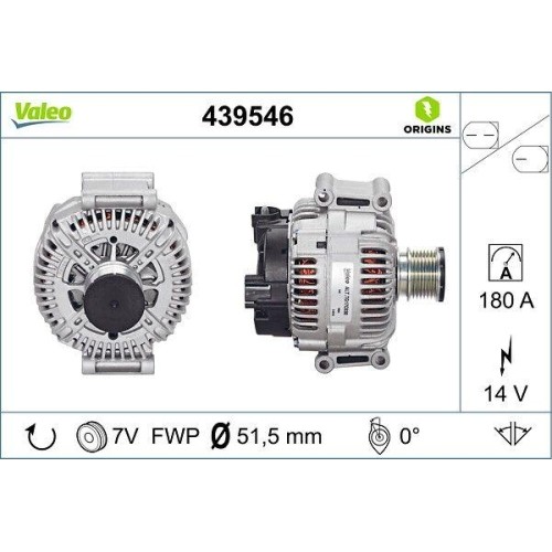 Alternateur Valeo 439546 Valeo Origins Technologie d'origine
