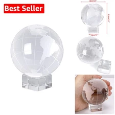 Engravable 80mm Crystal Globe with Stand – Unforgettable Gift for All Occasions