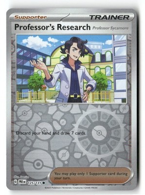 Professor's Research Sycamore Reverse Holo Prismatic 125/131 Pokemon NM