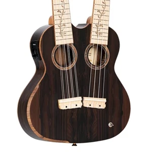 Ortega HYDRA-ZS Personnalisé Series Double cou Ziricote Tenor A/E Ukulele