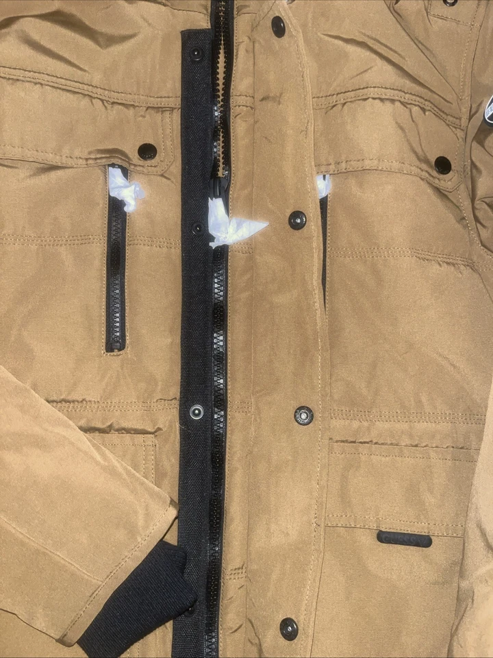 Men’s Guess Dustin Parka Jacket Parka Removable Hood Size Small Read Description - Image 3 of 4