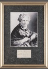 Harriet Beecher Stowe Signed PSA/DNA Authenticated Sheet + Photo Archival  Frame — photo 3