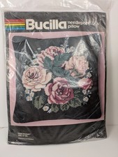 Bucilla Needlepoint Pillow "Rose Bouquet" 4599 Kit 14  Square NOS