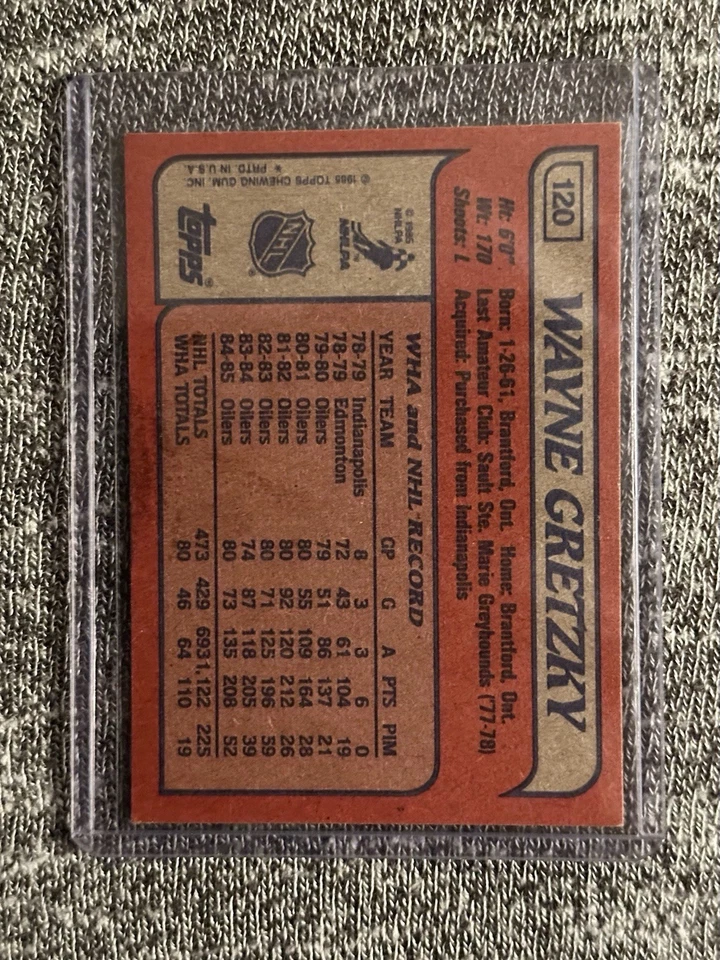 1985-86 Topps - Wayne Gretzky #120 Foto 2 de 2