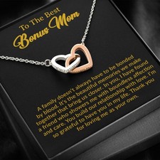 To My Bonus Mom Necklace from Daughter Son, Step Mom Gift, Mother's Day