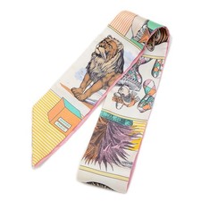 Hermes Twilly Scarf Grand Th tre Nouveau White Veil Apricot