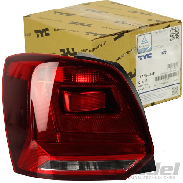 TYC Heckleuchte RÜCkleuchte Dunkelrot Links FüR VW Polo 6R 6C Facelift AB 05.14-image