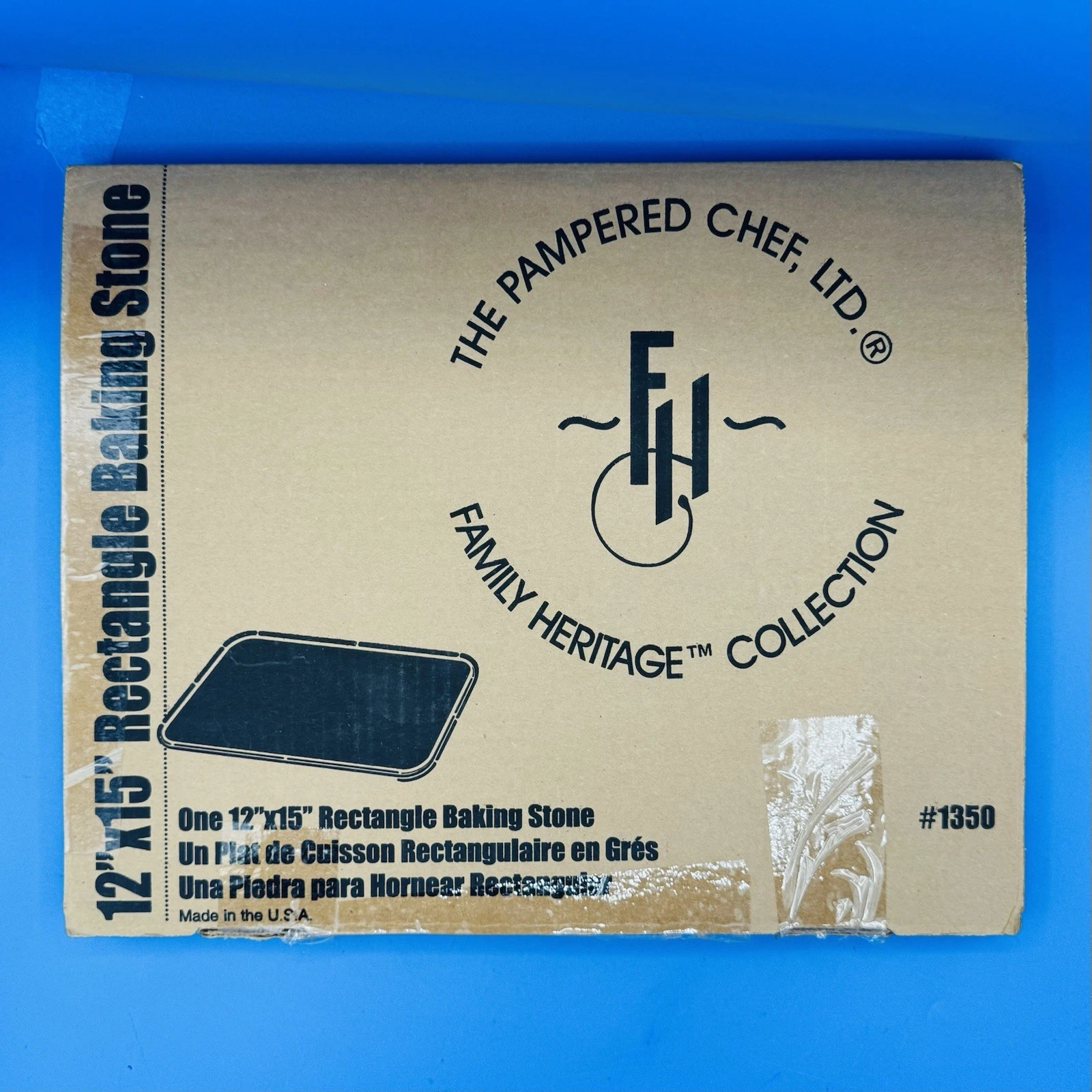 Pampered Chef Family Heritage 12x15 Rectangle Baking Stone #1350 USA
Opens in a new window or tab
