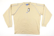 HUGO BOSS NAPIPERR KHAKI BEIGE XL CREW LOOSE FIT PIPED LOGO SWEATER MENS NWT NEW