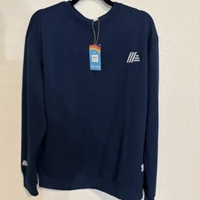 ALDI Gear 2025 Men’s Unisex Crewneck Pullover Blue Reflecting Logo Size L