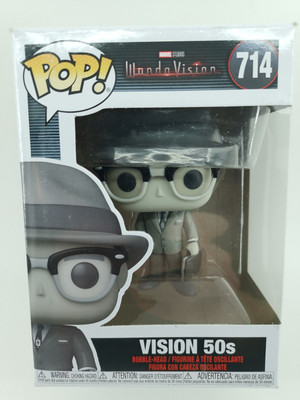 Funko Pop! 714 Marvel: WandaVision Vision 50s Schwarz & Weiß 1/6 Super Zustand