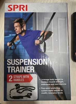 SPRI Gravity Suspension Weight Trainer Black Door System Home Workout Exercise