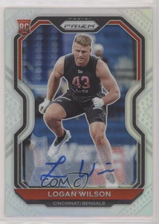 2020 Panini Prizm Rookie Silver Prizm Auto Logan Wilson #309 Rookie Auto RC yw3