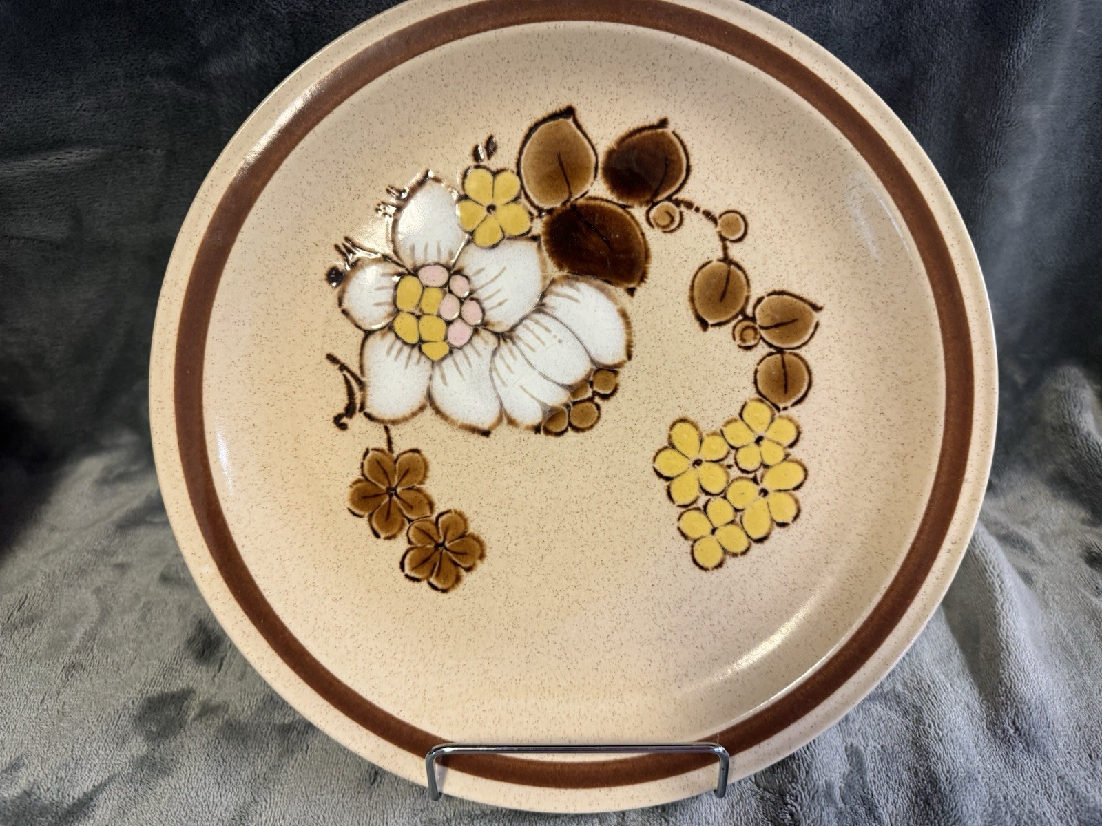 VTG Cupboard Craft Brown Sugar Stoneware Dinner Plate International Japan MCM