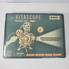 ROKR Vitascope Movie Projector 3D Wooden Puzzle LK601 Mechanical Gear NEW SEALED