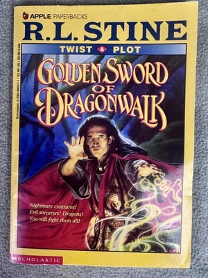 vintage rl stine golden sword of dragonwalk twist a plot scholastic