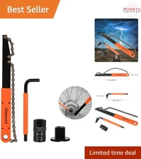 Bike Cassette Removal Tool Kit Chain Whip Wrench Multi-Speed Sprocket Extractor