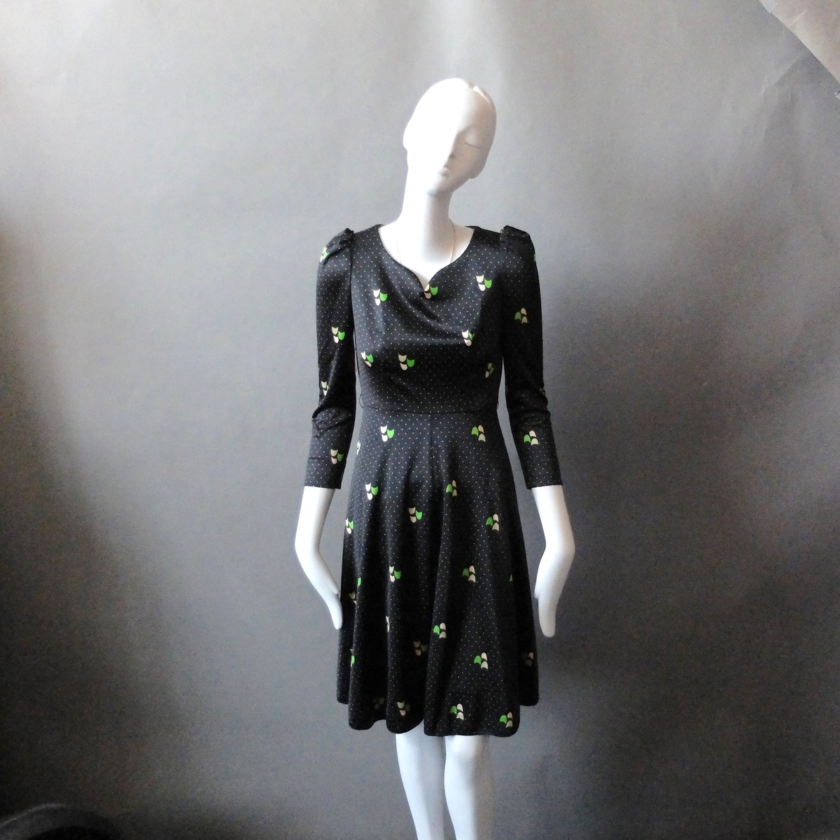70s Plaisir Vintage Jersey Dress Tokyo Blouse 1970s Ossie Clark Mod Vibe XS S
