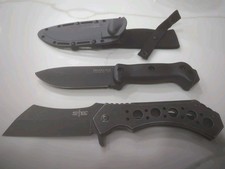 KA BAR BK-2 Knife And Free STEC Foldable Beast USED Ships Free #8