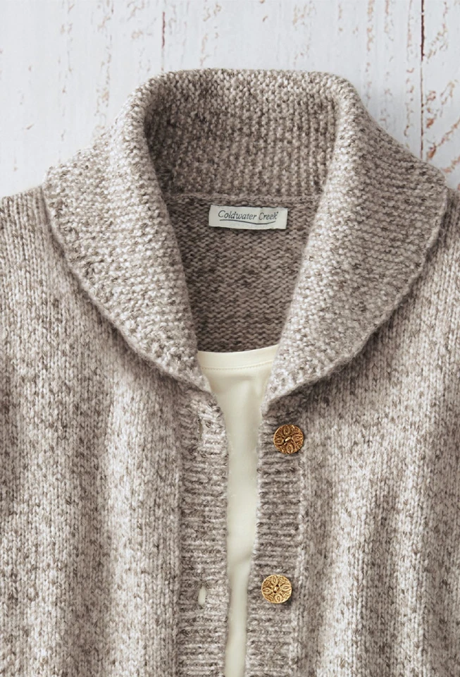 Coldwater Creek Sunflower Cardigan color Dark Olive Multi - Image 3 of 4