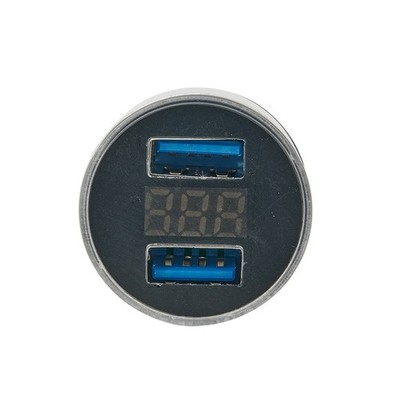 Car Charger 3.1A 12/24V Quick Charge Dual USB Port LED Voltage Display