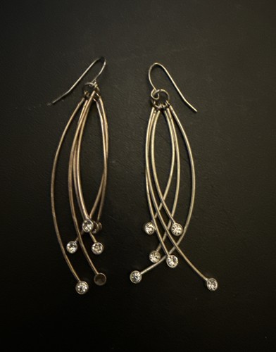 sterling silver modernist Dang Drop earrings