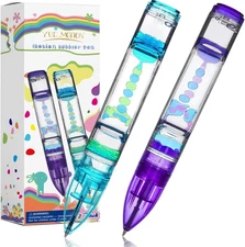 Liquid Fidget Pens - Fun Pens Party Favor Toy - Liquid Motion Bubble Sensory Toy