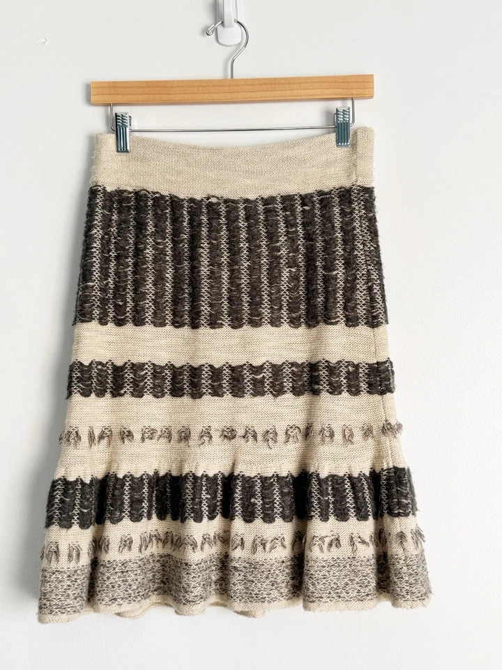 Anthropologie воробей шерсти льна Vermatt свитер юбка размер маленький тихий роскошь - Изображение 3 из 4