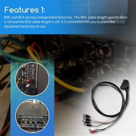 Female RGB Euro SCART to 4 RGB BNC & 2 RCA Adapter Cable For Neo Geo CD Console