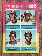 1975 Topps Jim Rice #616 RC – (Ex-Vg)– Boston Red Sox – Rookie Card. rookie card picture