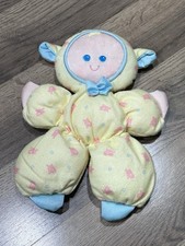 Vintage Fisher Price Slumber Babies Yellow pInk lamb Plush Doll 1989 baby Lovey