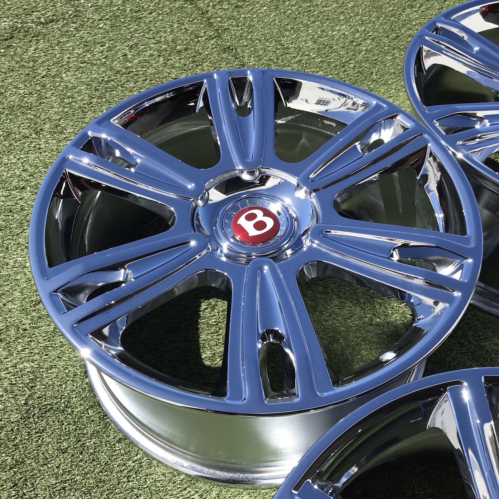 21 BENTLEY CONTINENTAL RIMS OEM GENUINE FACTORY CHROME 3W0601025ED