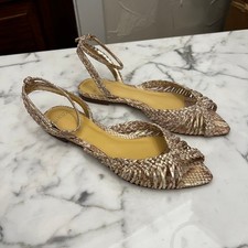 Alexandre Birman Agatha Flat Sandals Gold sz 36.5 EU NWOB 525