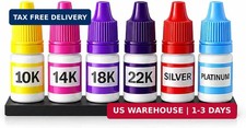 Gold, Silver Platinum Testing Kit 10k 14K 18K 22K .999 .925 Silver Platinum So