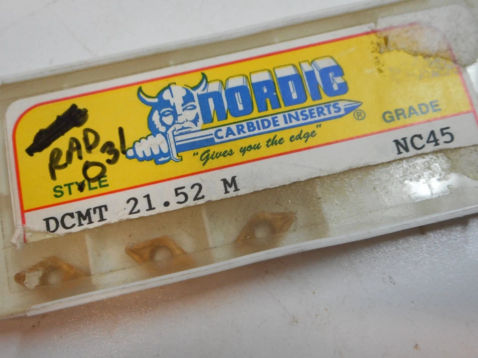 NORDIC DCMT 21.52M NC45 CARBIDE INSERTS (5 PIECES) - Image 2 of 2