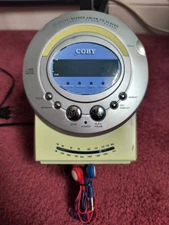 Coby CD-RA140 Stereo AM/FM CD PLAYER w/dual Alarm Clock with headphones