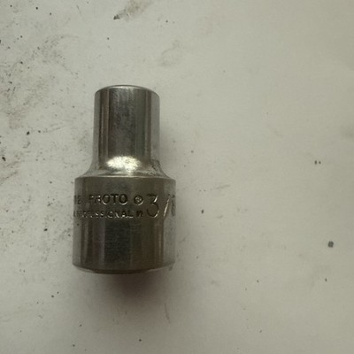 Proto Professional 3/8'' 12 Point Shallow Chrome Socket 1/2'' Drive 5412 USA