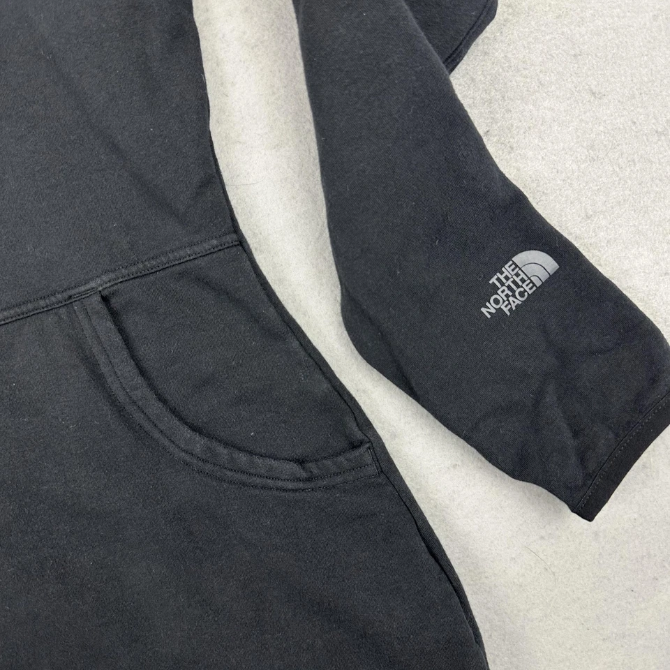 The North Face Dress Womens Small Black Fleece Hoodie Sweatshirt Longline Tunic - Image 4 of 4