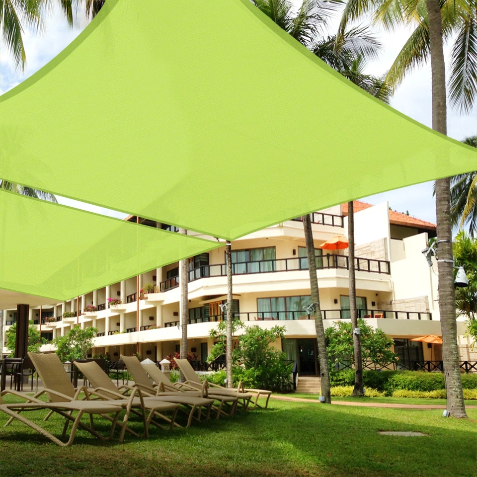 YESCOM Sun Shade Sail Rectangle UV Block Canopy Cover Patio Pool Outdoor Apple Green