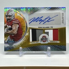 2025 Bowman University Best MAX KLARE #DRA-MK Dual Relic Patch Auto Gold /50 RPA