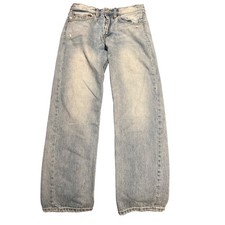 WE THE FREE Womens Light Wash Distressed Denim Jeans Size 25 Straight Leg