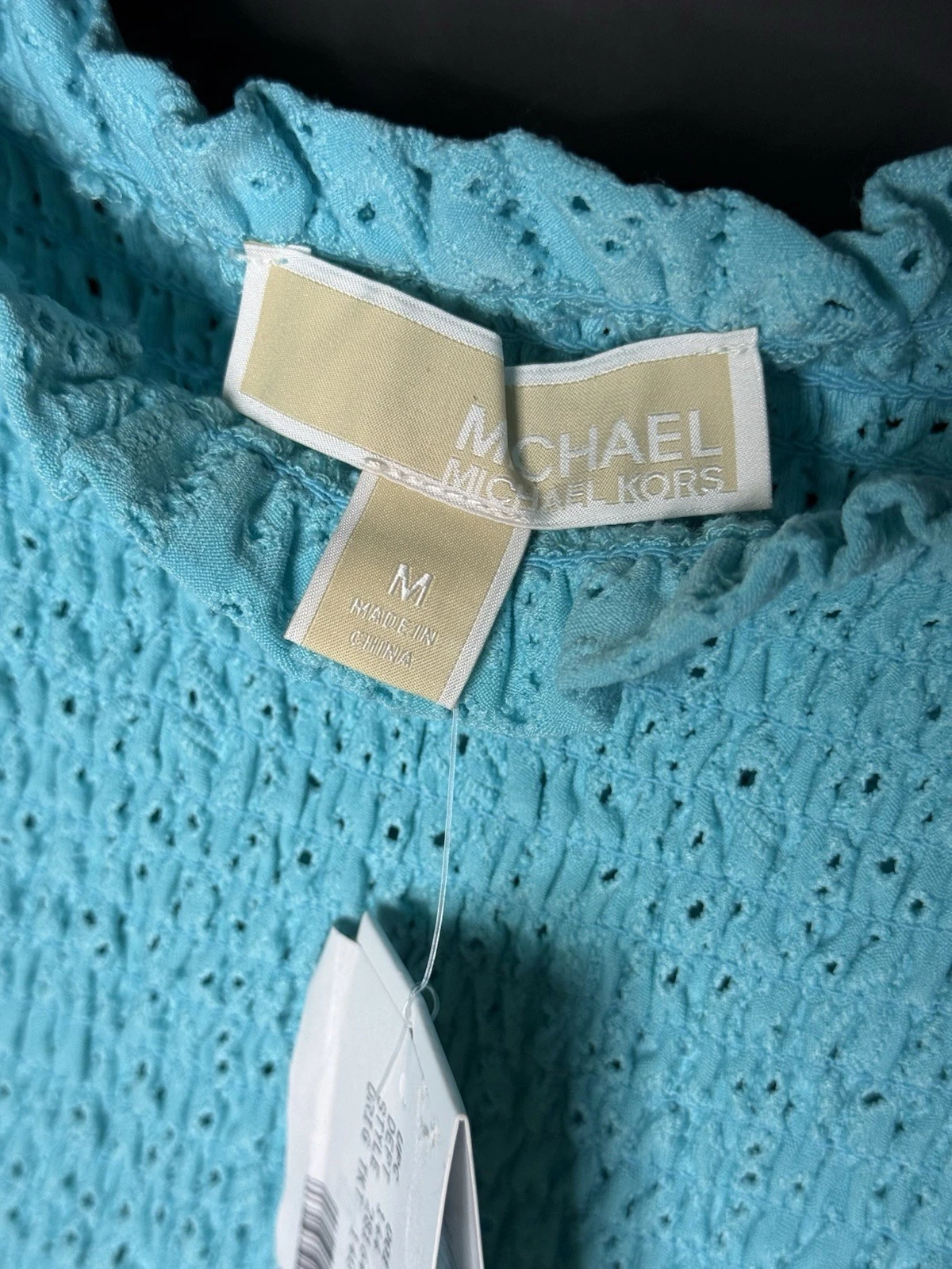 Abito Michael Kors blu turchese occhielli estate primavera taglia media