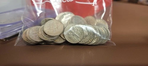 Roll Of 50 Silver Roosevelt Dimes $5 Face Value - Average Circulated Coins #647