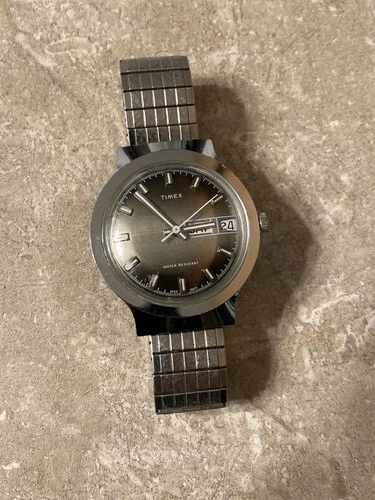 Vintage Timex Automatic Day Date Watch Early 1970s Non Working Parts Repair