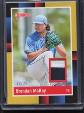 2022 Donruss #R88M-BM Brendan McKay Retro 1988 Materials Gold #/25