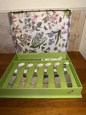 Set Portmeirion Botanischer Garten 1 Käsemesser & 6 Streuer Servierset